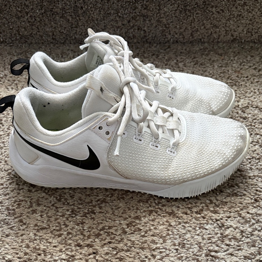 Nike Women’s White Athletic Shoes with Black Swoosh